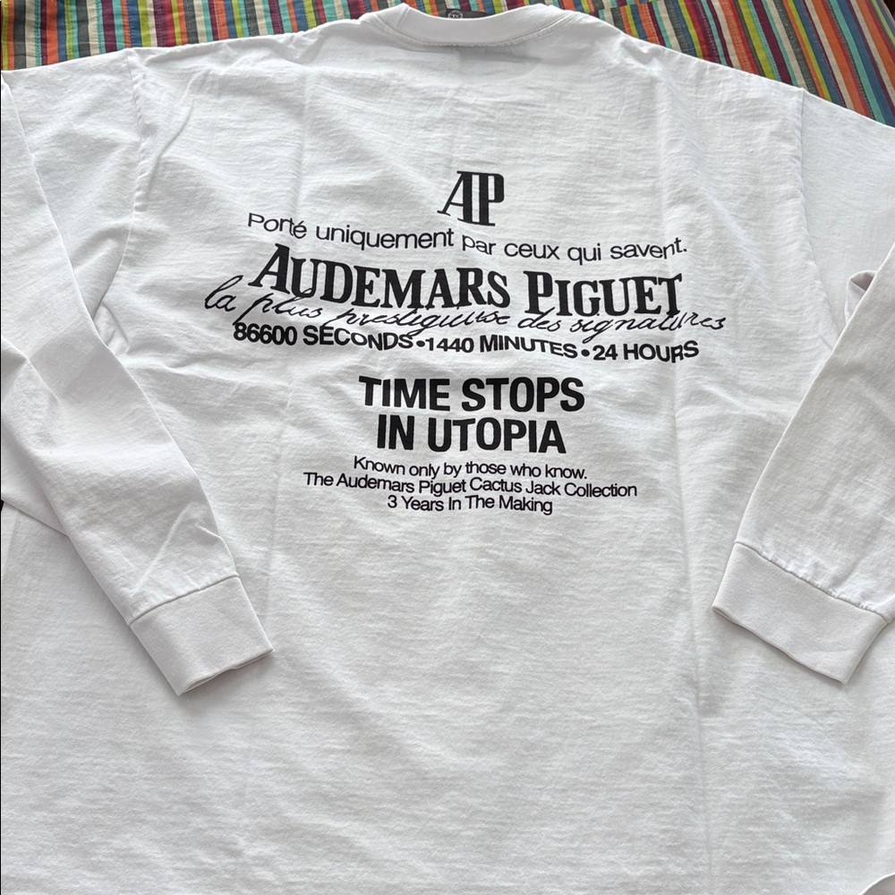 Rare Audemars Piguet cactus Jack White Long Sleeve Tee with Brown Graphic nwt